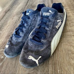 Vintage Puma Speedcat Retro 80s Classic Navy Suede soccer driving Sneakers